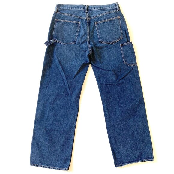 Gap Mens 90s Loose Carpenter Jeans 33x32 Relaxed Fit Dark Wash - Picture 2 of 12